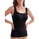 thumbnail image 1 of INSPIRE CHIC Tops térmicos sin mangas para mujeres Cuello cuadrado Camiseta sin costuras Capa base para clima frío con sujetador incorporado M Negro, 1 of 5