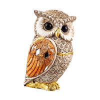 Bothyi - Estatua De Búho Decorativa, Estante Compacto, Versátil, Para Sala De Estar, Oficina, Color Amarillo