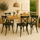 thumbnail image 3 of Pack 4 Sillas de Terraza o Comedor Crossback Danubio - Negra, 3 of 7
