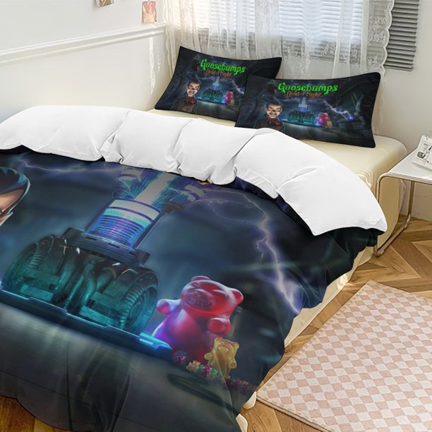 Goosebumps 3-Piece Bedding Set Warm And Comfortable Soft Duvet Cover Bed Set for Boys Girls Kids Adult Bedroom All Season