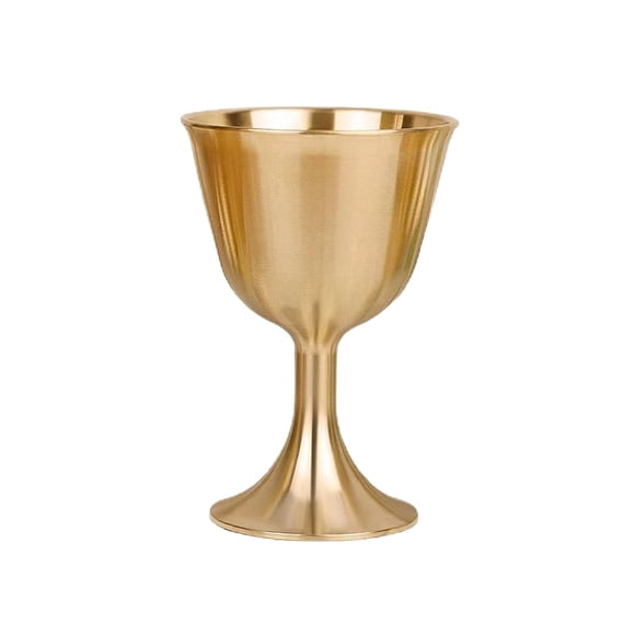 Copa de de cobre de Vintage hecha , copa de cristal para adoración de Buda y Dios de la , copa de agua, copa de M