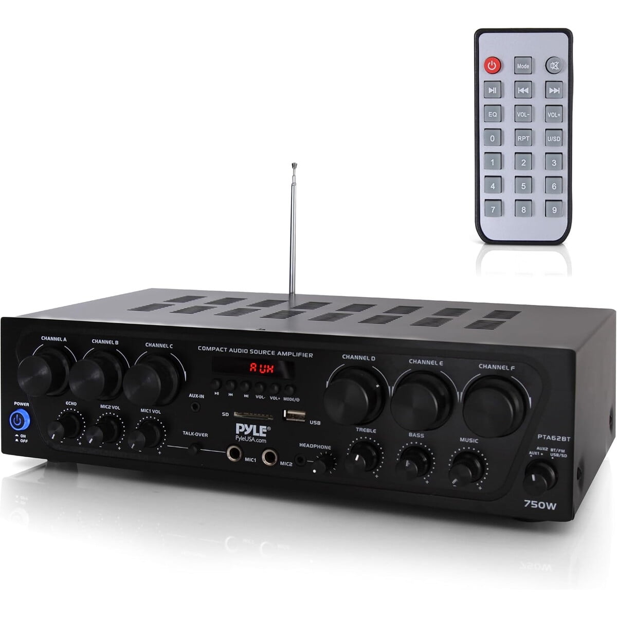 Amplificador Pyle Bluetooth 750w 6 Canales Pta62bt.5