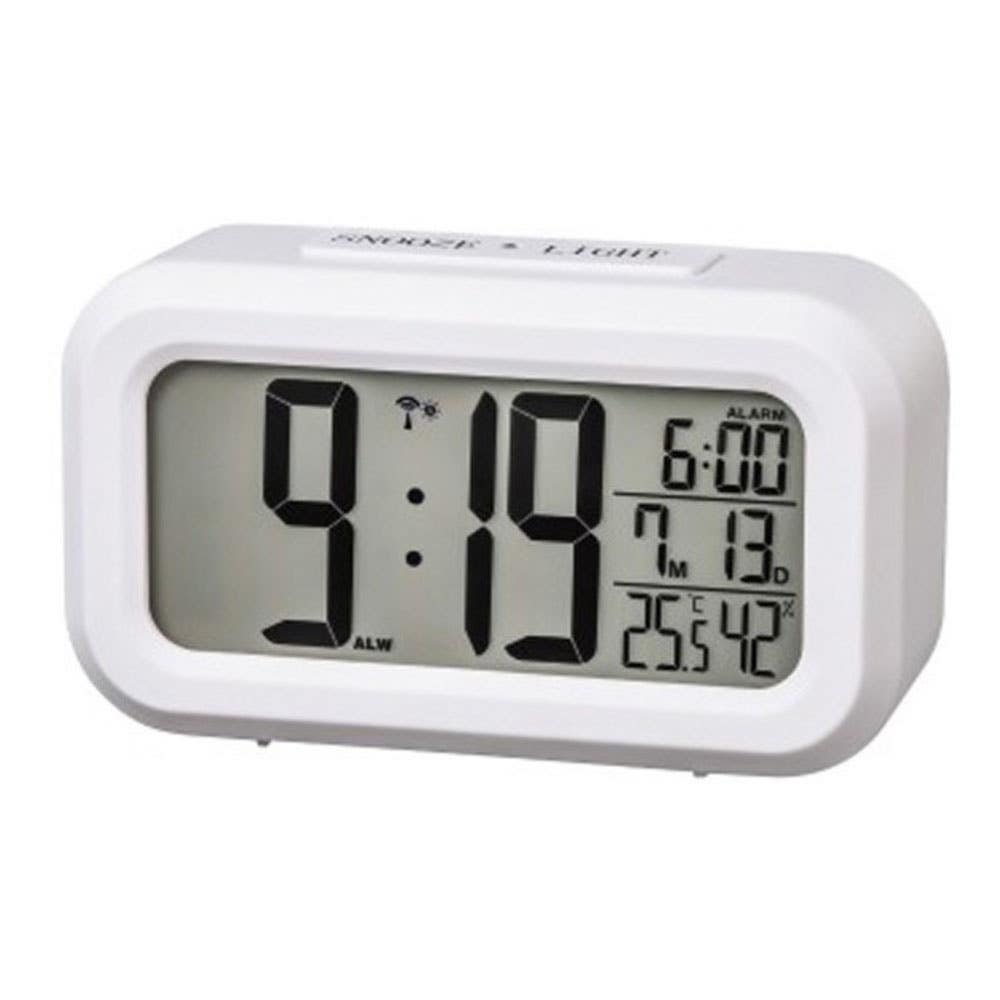 Gen - Reloj Despertador De Mesa Blanco