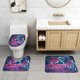 thumbnail image 2 of Lore Olympus Juego de 3 alfombras de baño de coral fleece: tapete de baño + alfombra de inodoro en forma de U + funda de tapa de inodoro en forma de O, 2 of 6