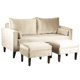 thumbnail image 4 of Sofá Sky 3 Cuerpos Más 2 Pouf Felpa Beige, 4 of 5