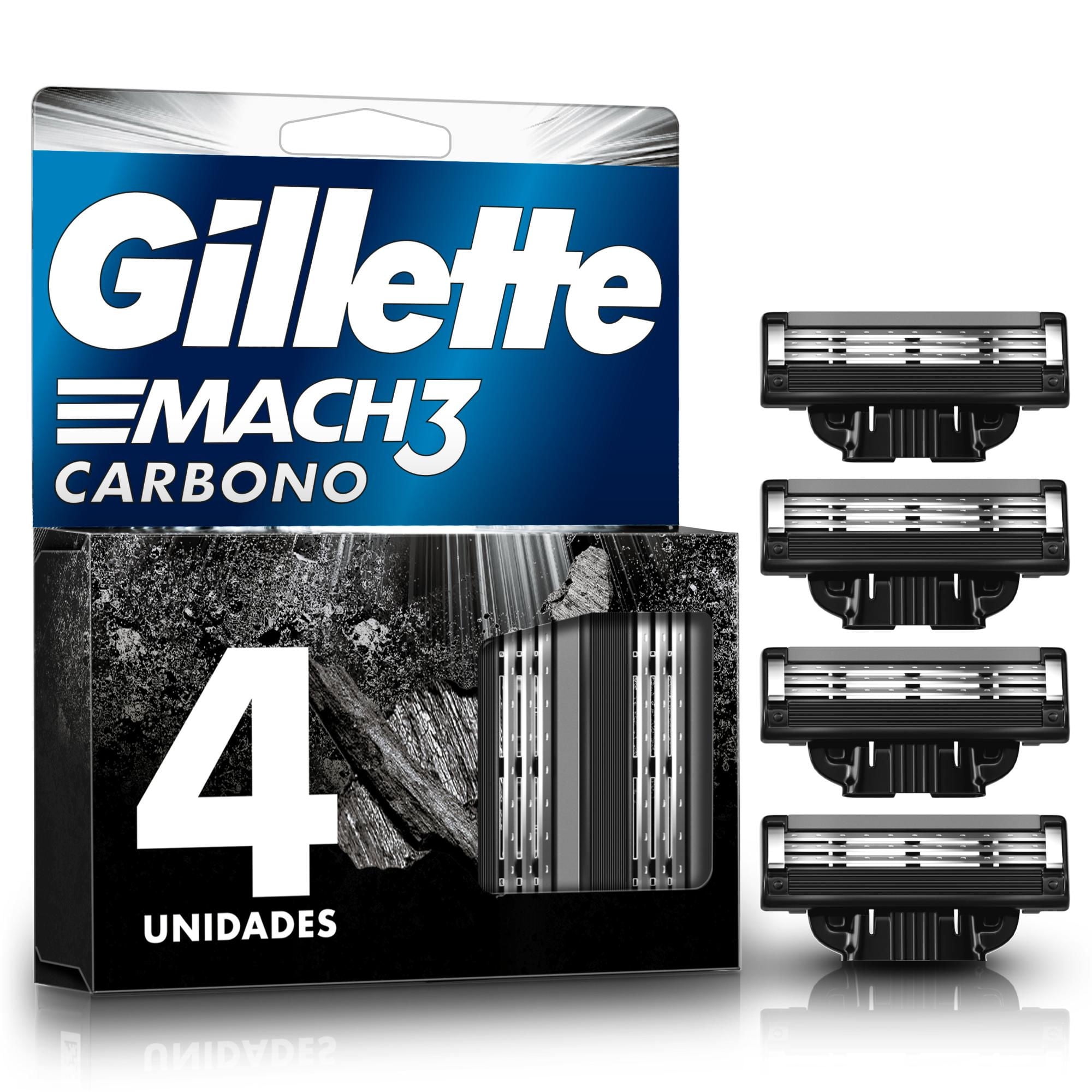 Repuesto Para Máquina De Afeitar Mach3 Carbono 1 Un Gillette