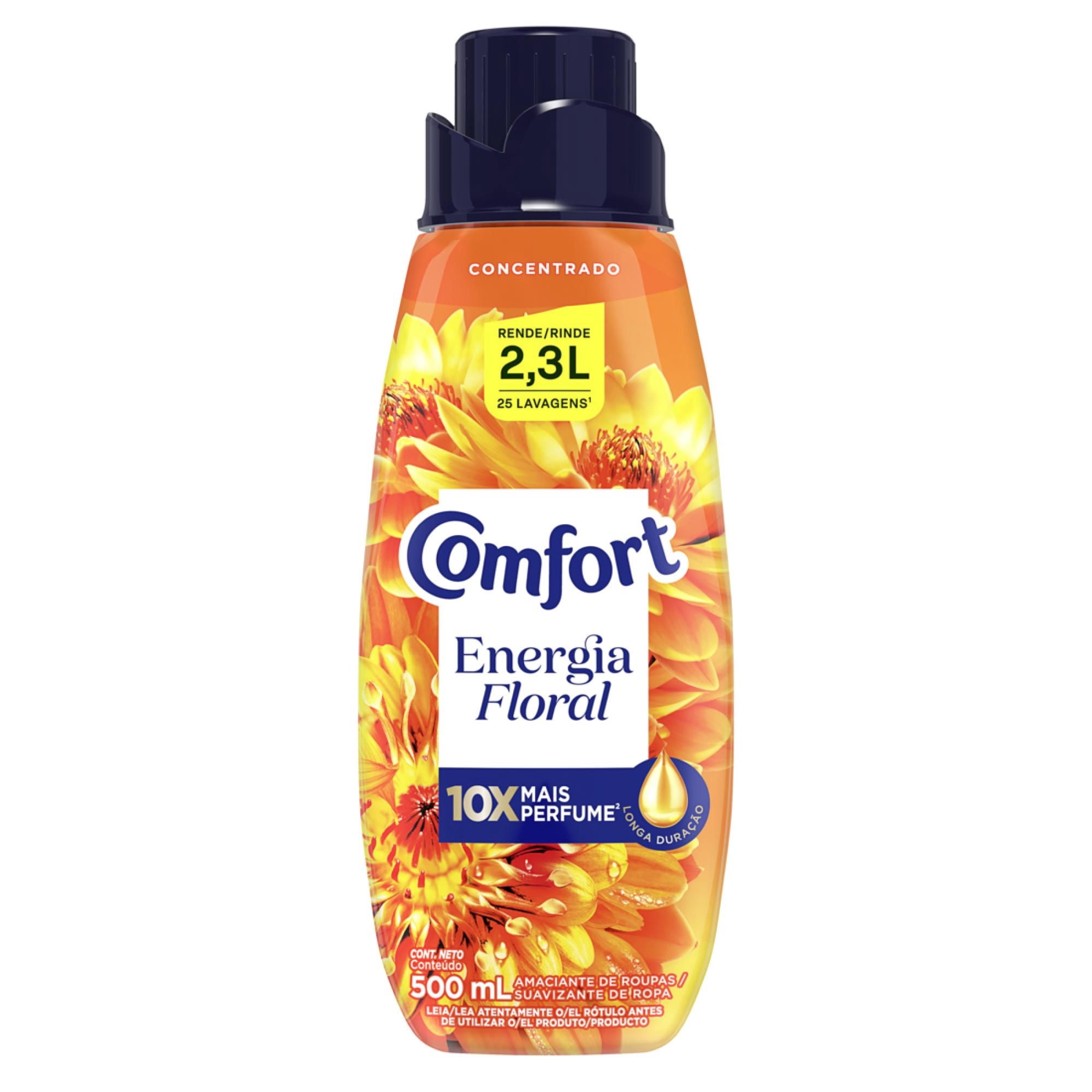 Suavizante Líquido Concentrado Energia Floral Botella 500 ml Comfort