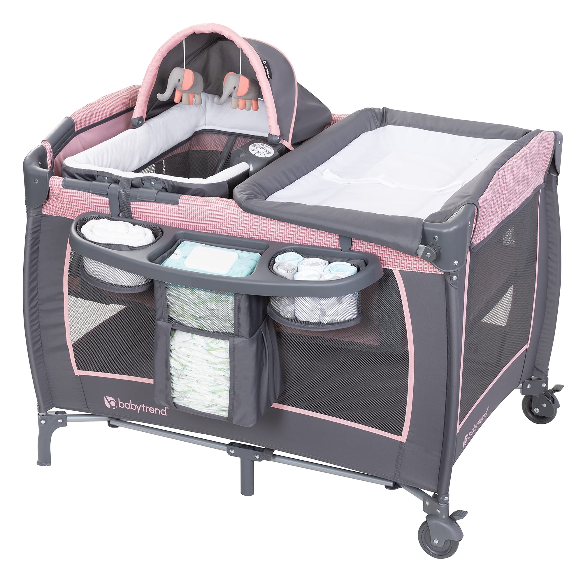 Baby Trend Lil' Snooze Deluxe Iii Cozy Pink Con Capazo