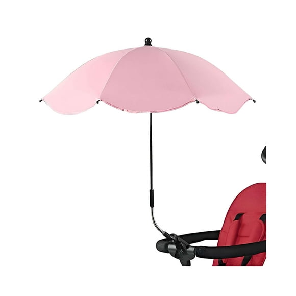 Sombrilla UV portátil para cochecito de bebé ROSA