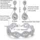 thumbnail image 2 of Paxuan SilverGold Plated Bridal Wedding Rhinestone Earrings, 2 of 3