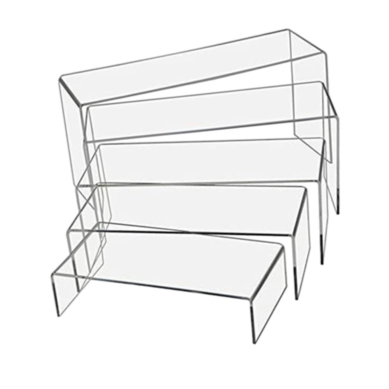 Magideal - 5 Estantes De Exhibición Acrílicos, Organizador De Perfume, Estatuilla Cosmética, Soporte De Exhibición Resistente Transparente Para Maquillaje Y Post