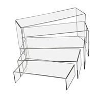 Magideal - 5 Estantes De Exhibición Acrílicos, Organizador De Perfume, Estatuilla Cosmética, Soporte De Exhibición Resistente Transparente Para Maquillaje Y Post