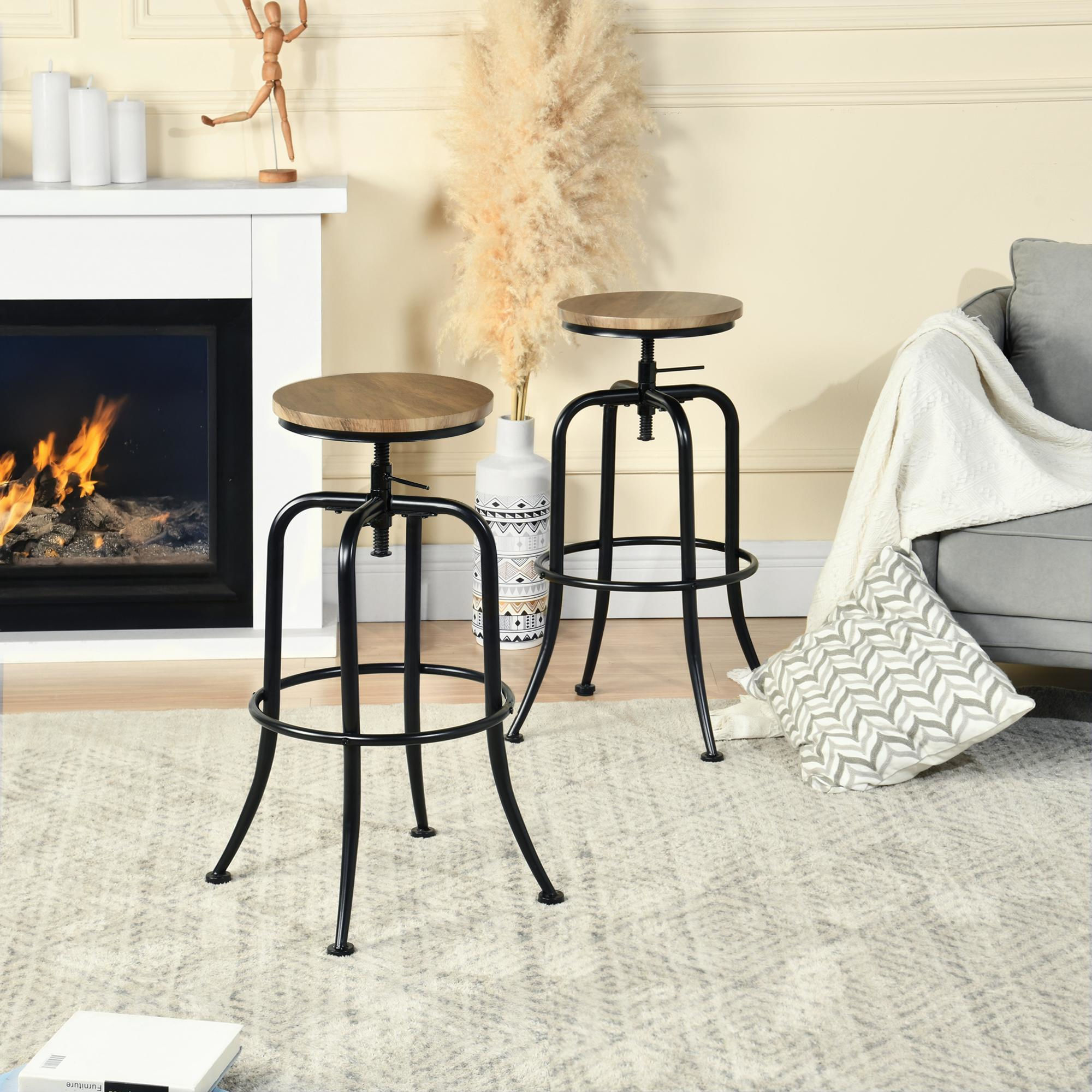 Mainstays - Pack Piso Bar Ana Industrial Natural - Negro