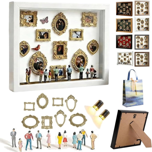 Kit mini museo personalizado DIY caja sombra figuras focos regalo aniversario