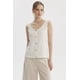 thumbnail image 1 of Polera Mujer Vuelo Abotonado Crudo, 1 of 4
