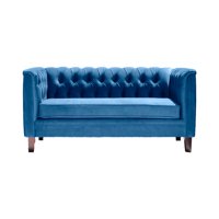 Barra Design - Sofá Victoria 2C Felpa Azul