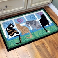 Alfombra Jellybean Smithsonian Con Forma De Gatitos En La Ventana, 53 X 84 Cm