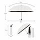 thumbnail image 2 of Paraguas plegable Decodreams blanco cuadrícula 94 cm con varillas flexibles, 2 of 3