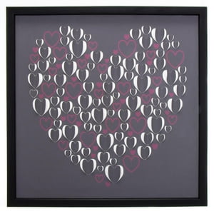 Vgo - Cuadro 50X50 Relieve Serie Corazones