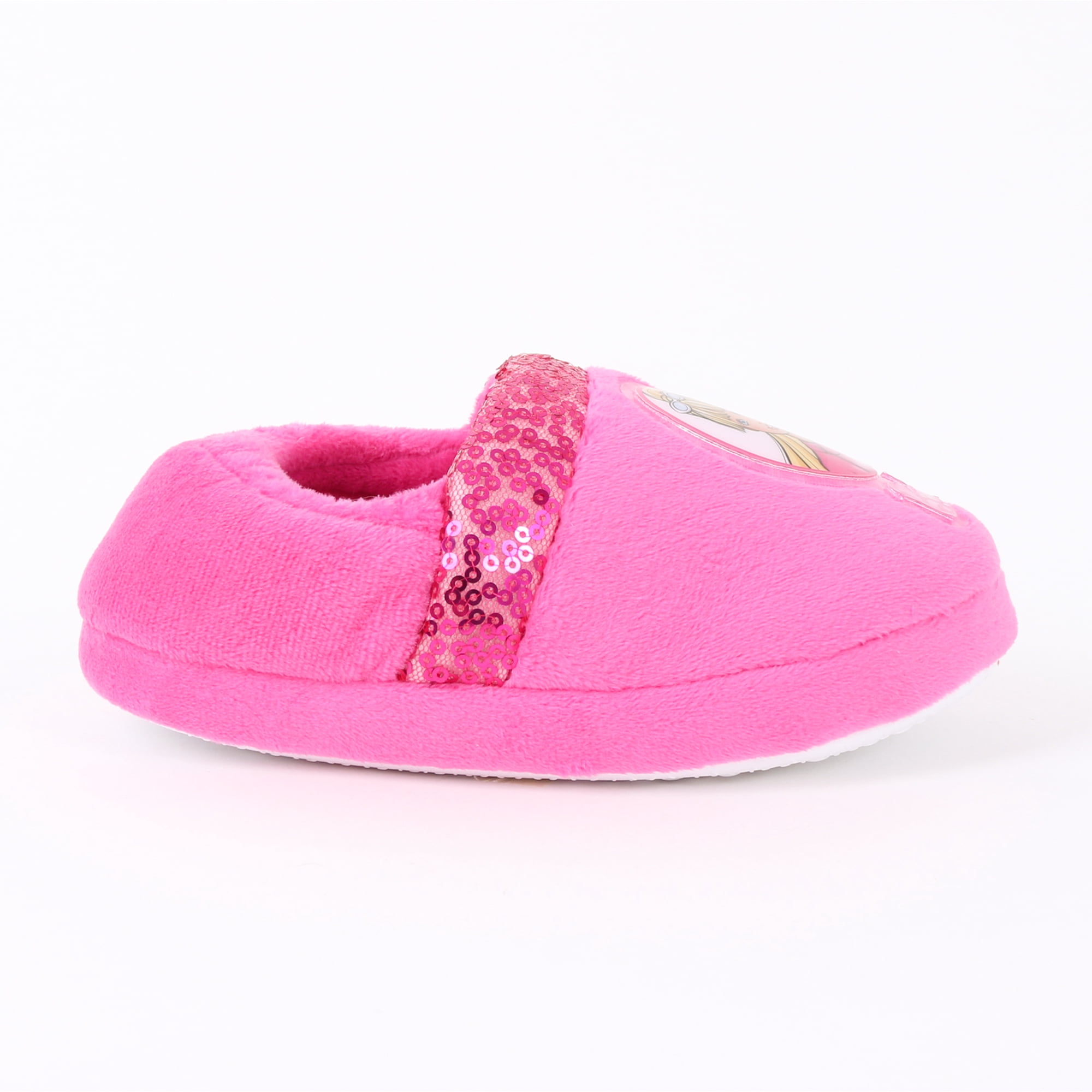 Pantufla Niña Lentejuelas Logo Rosado Barbie