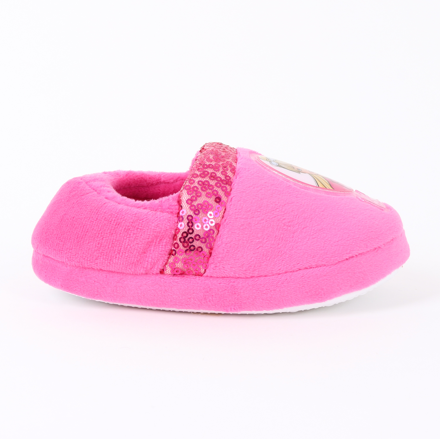 Pantufla Niña Lentejuelas Logo Rosado Barbie