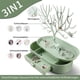 thumbnail image 3 of Porta joyas, porta pendientes, porta joyas de tres niveles con cajones para mujer, porta pendientes, porta anillos y porta collares, regalo para damas (verde), 3 of 6