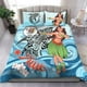thumbnail image 1 of Juego de cama Niue - Niñas polinesias con tiburón, 1 of 3