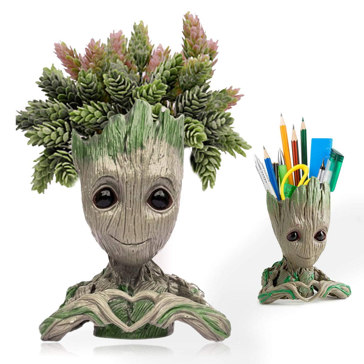 Abomet - Maceta Groot Maceter Baby Groot De 15 X 10 Cm Con Soporte Para Bolígrafos