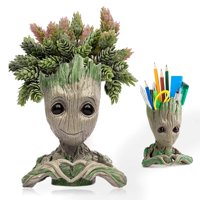Maceta Abomet Groot Maceter Baby Groot De 15 X 10 Cm Con Soporte Para Bolígrafos