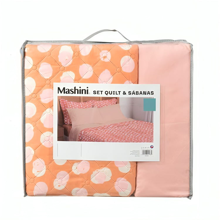 Quilt + Sábana Estampado 2.5 Plazas / Dots – Mashini