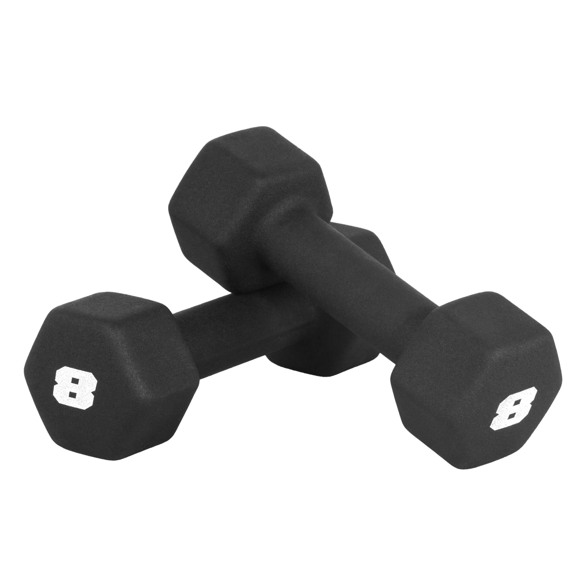 Cap - Par De Pesas De Mano Para Mancuernas, Neopreno, 8 Kg, Color Negro