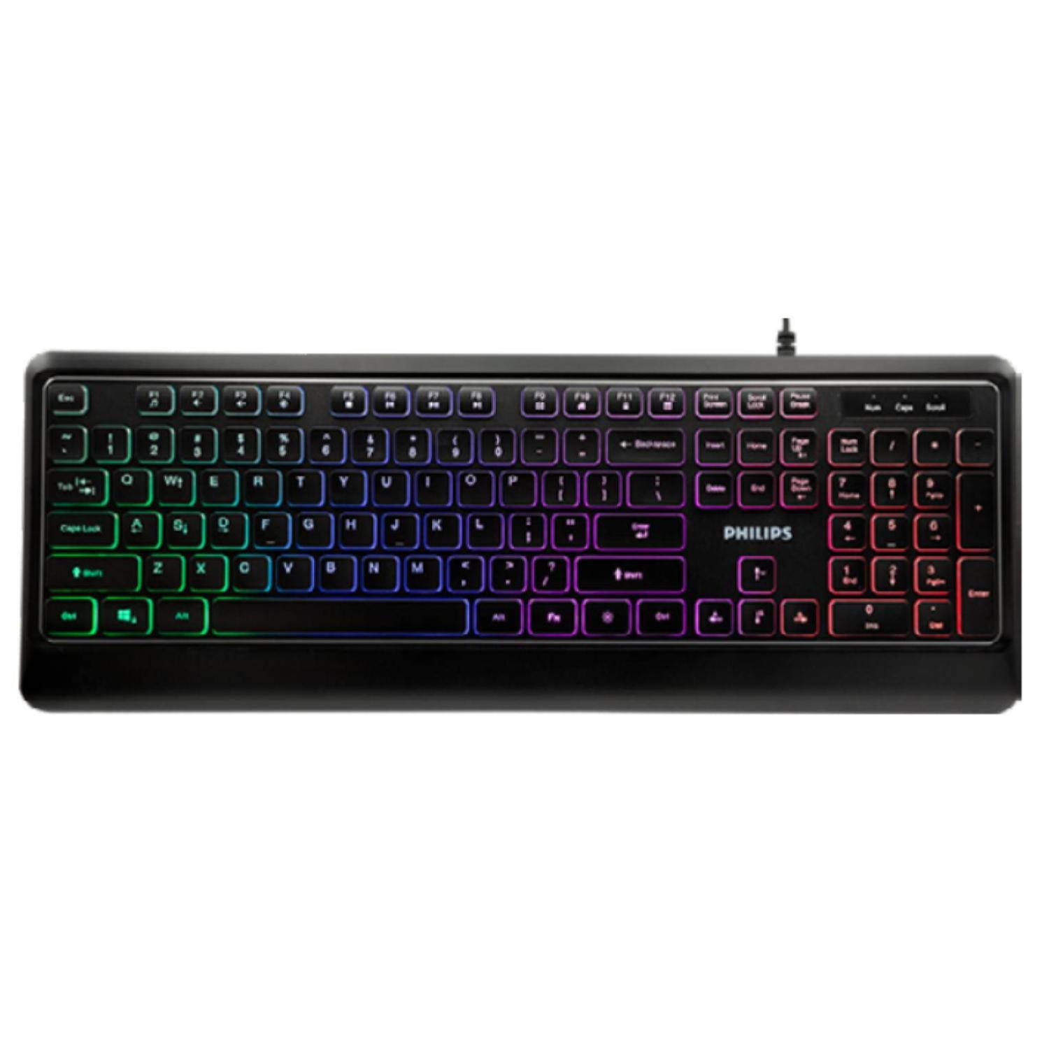 Philips - Teclado Gamer Usb Iluminado 107 Tecas Ingles G294