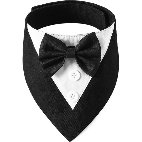 ADOGGYGO Dog Tuxedo Bandana, Wedding Birthday Dog Bow Tie, B