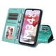 thumbnail image 4 of Funda tipo cartera FOXDOCK para Samsung Galaxy M34 5G , diseño girasol en relieve, cuero PU, cierre magnético, soporte y tarjetero, 4 of 5