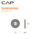 thumbnail image 4 of Disco de peso CAP Barbell olímpico de 2 pulgadas, 1.13 kg, gris, juego de 6 discos, 4 of 7