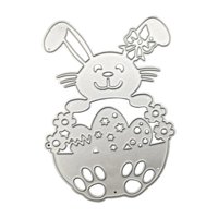 Bothyi - Troqueles De Corte De Borde De Conejito De Pascua De Metal Para Carpetas De Álbum De Recortes De Bricolaje De Fiesta