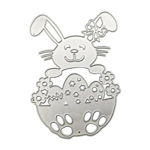 Bothyi - Troqueles De Corte De Borde De Conejito De Pascua De Metal Para Carpetas De Álbum De Recortes De Bricolaje De Fiesta