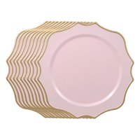 Bothyi - 10 Piezas Platos De Carga Platos De Cocina Duraderos Para Recepción Eventos Cocina Rosa