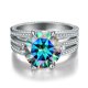 thumbnail image 2 of Anillos de Boda de Moissanita de 5 Uds para Mujer Color D Claridad VVS1 Anillos de Diamante de Plata Esterlina Anillos de Compromiso de Moissanita Azul/morado/rosa con Certificado, 2 of 9