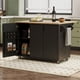thumbnail image 1 of K&K 51" Fluted Kitchen Island with Drop Leaf, Farmhouse Accent Kitchen Island on Wheels with Internal Storage Rack, Rolling Kitchen Cart with Towel Rack for Kitchen, Dining Room, Black Ash, 1 of 3