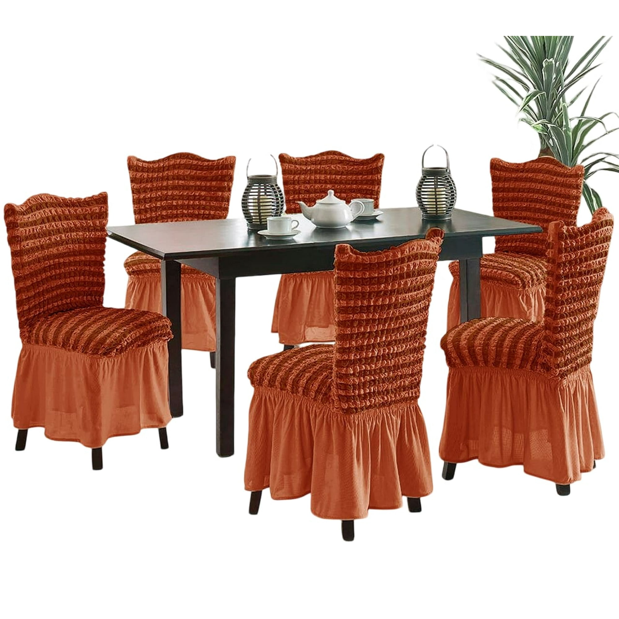 Genérica - Pack 6 Fundas Sillas Turcas Diseño Lineal L1