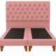 thumbnail image 4 of Cama 2 plaza Capitoné + Respaldo 2P Capitone Rosado + Colchón 2P Mery Desing, 4 of 9
