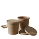 thumbnail image 1 of Pote contenedor kraft 12 oz con tapa cartón 30u, 1 of 3