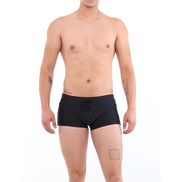 Traje de baño short bóxer para hombres negro Talla 14