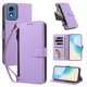 thumbnail image 2 of Funda con Billetera para [Motorola Moto G 2024 5G] con Bolsillo Zipper y Tarjetero Morado claro, 2 of 6