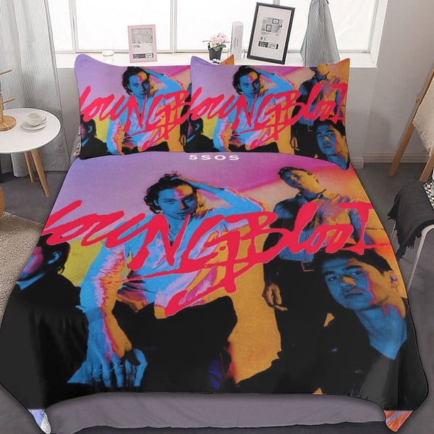 5 Seconds Of Summer Youngblood 3 Pieces Bedding Sets Soft Comforter Sets Decor Bedroom Gifts