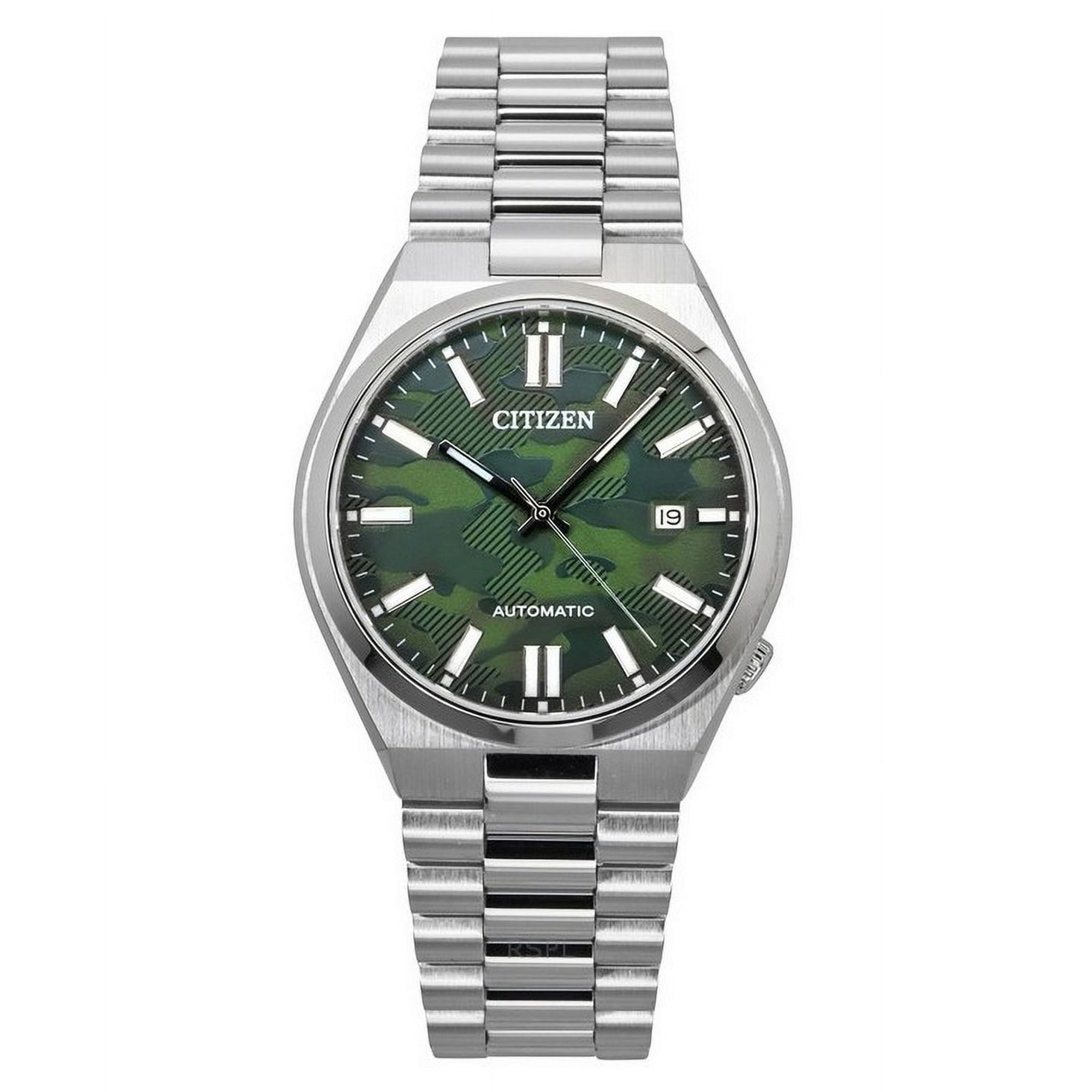 Reloj Citizen Tsuyosa Stainless Steel Green Dial Automatic Nj0159-86x Men's Watch