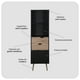 thumbnail image 5 of Estante Librero Top Living Gotemburgo Black Nórdico Cajones, 5 of 11