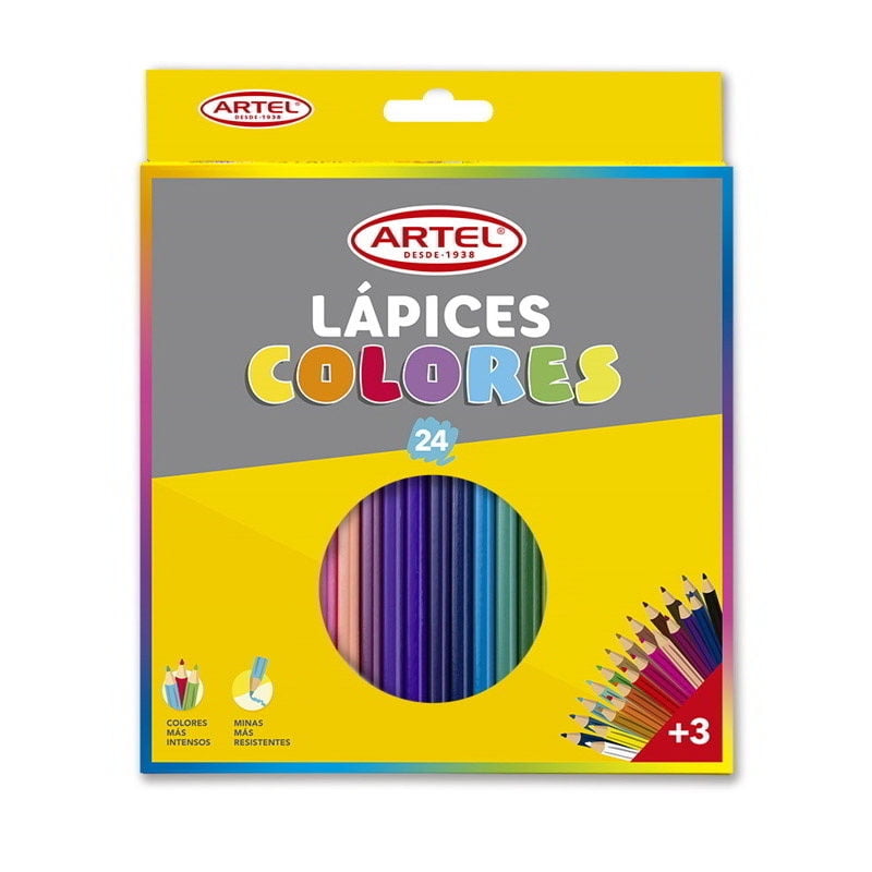 Caja Lápices 24 Colores Artel