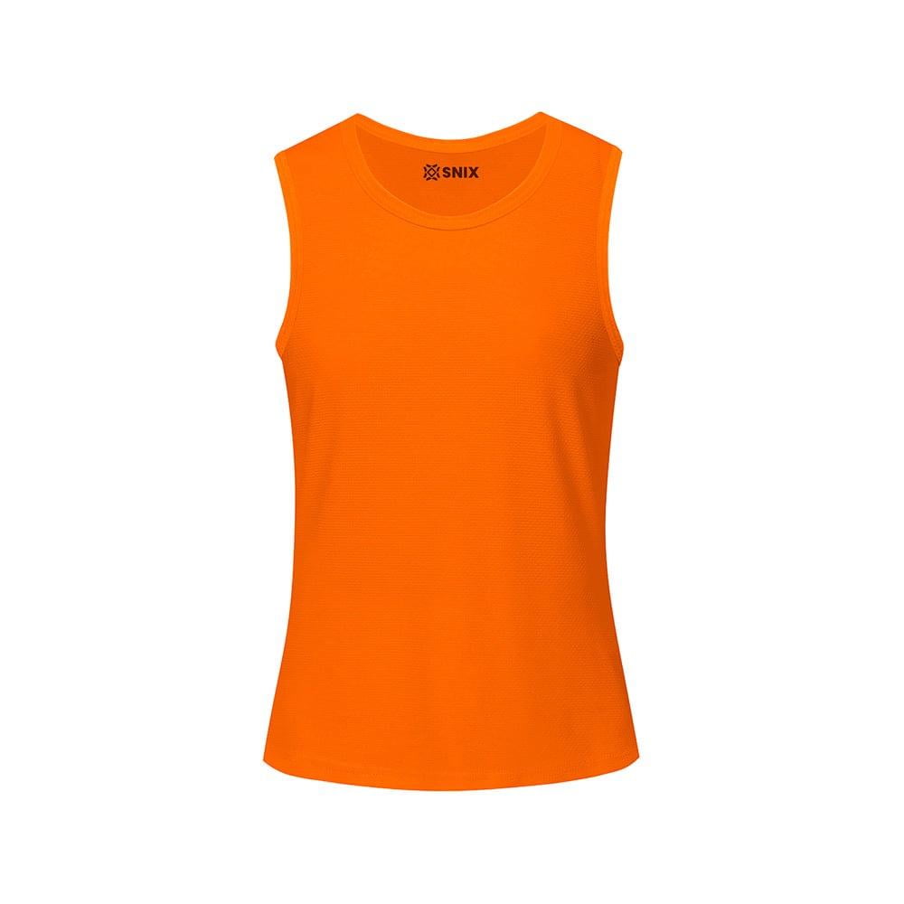 Snix - Camiseta Femenina Dry Fit Sin Mangas - Naranja Fluor Talla Xs